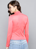 Coral High Neck Full Sleeve Bodycon Top3