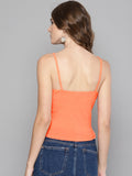 Peach Rouched Sleeveless Crop Top5