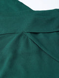 Dark Green Bardot Bodycon Dress