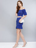 Royal Blue Frilled Co-ordinate Dress1