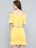 Yellow Frilled Co-ordinate Dress2