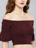 Maroon Frilled Co-ordinate Dress3