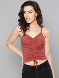Rosewood Rouched Sleeveless Crop Top1
