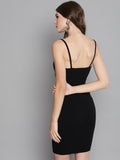 Black Rouched Bust Dress2