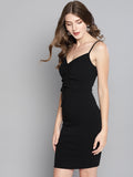 Black Rouched Bust Dress4