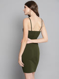 Olive Rouched Bust Dress2