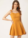 Mustard Bustier Dress