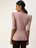 Lilac Puff Sleeve Top